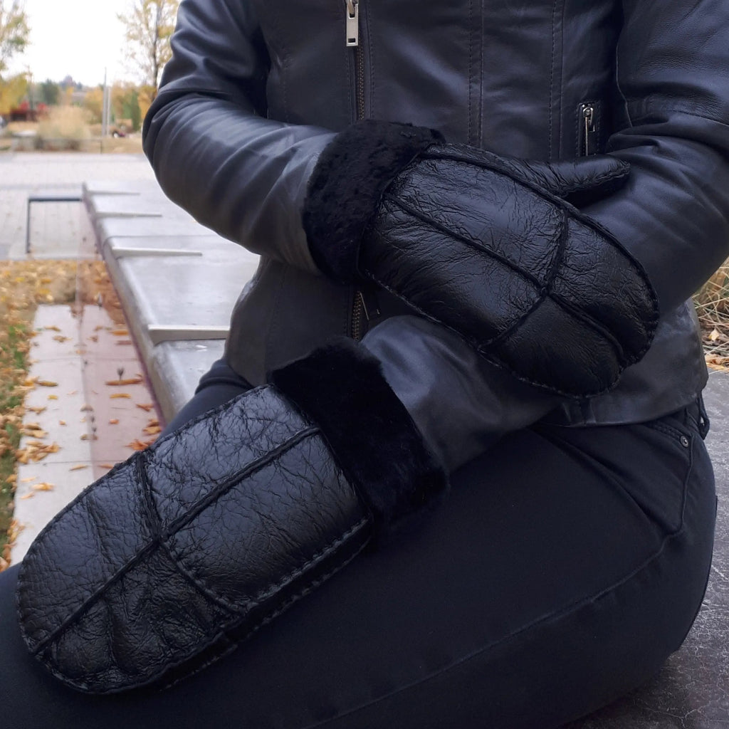 Shearling Leather Mittens — BOL